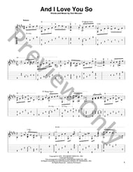 And I Love You So Guitar and Fretted sheet music cover